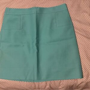 J. Crew Mint postage stamp Skirt